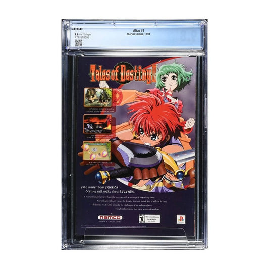 A graded copy of the Tales of Destiny II Alisa H. card set in a clear plastic slab with a blue ICPC label, photographed against a plain white background.
