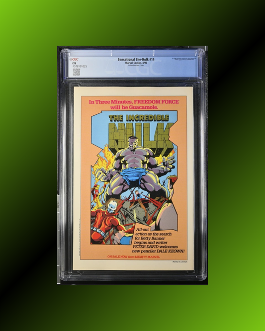 Sensational She-Hulk #14: CGC CVR Only, Rare Variant (1989)