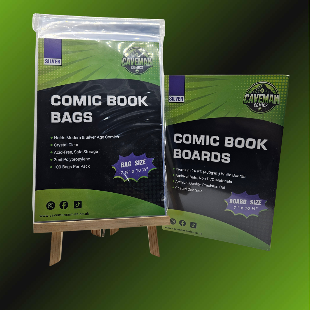 100 x Silver Age Comic Bags & Backing Boards: Archival Safe Storage Supplies