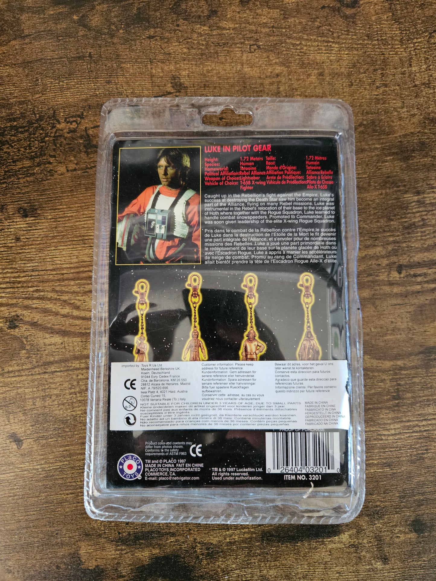 Star Wars: Die Cast Metal Key Chains: Complete Set! Luke, Leia, Akbar & Palpatine!