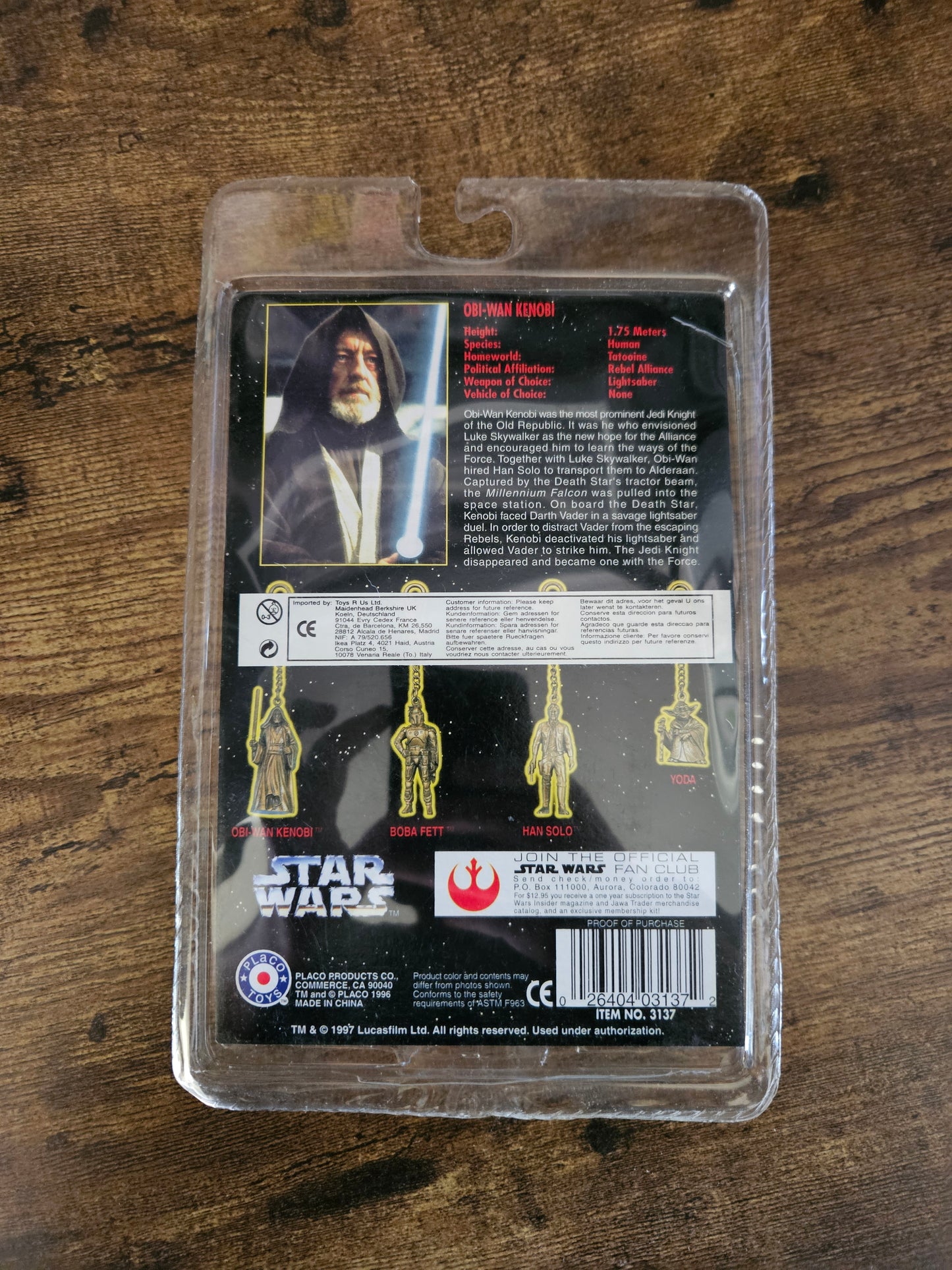 Star Wars: Die Cast Metal Key Chains: Complete Set! Han, Obi-Wan,Yoda, Boba Fett