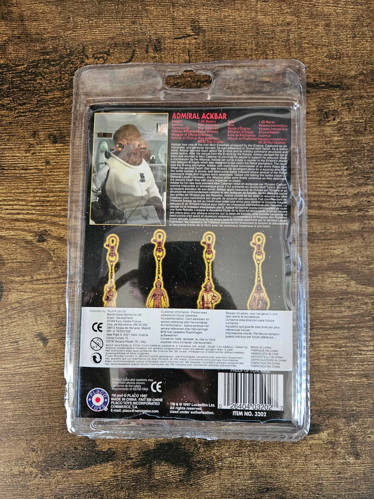 Star Wars: Die Cast Metal Key Chains: Complete Set! Luke, Leia, Akbar & Palpatine!