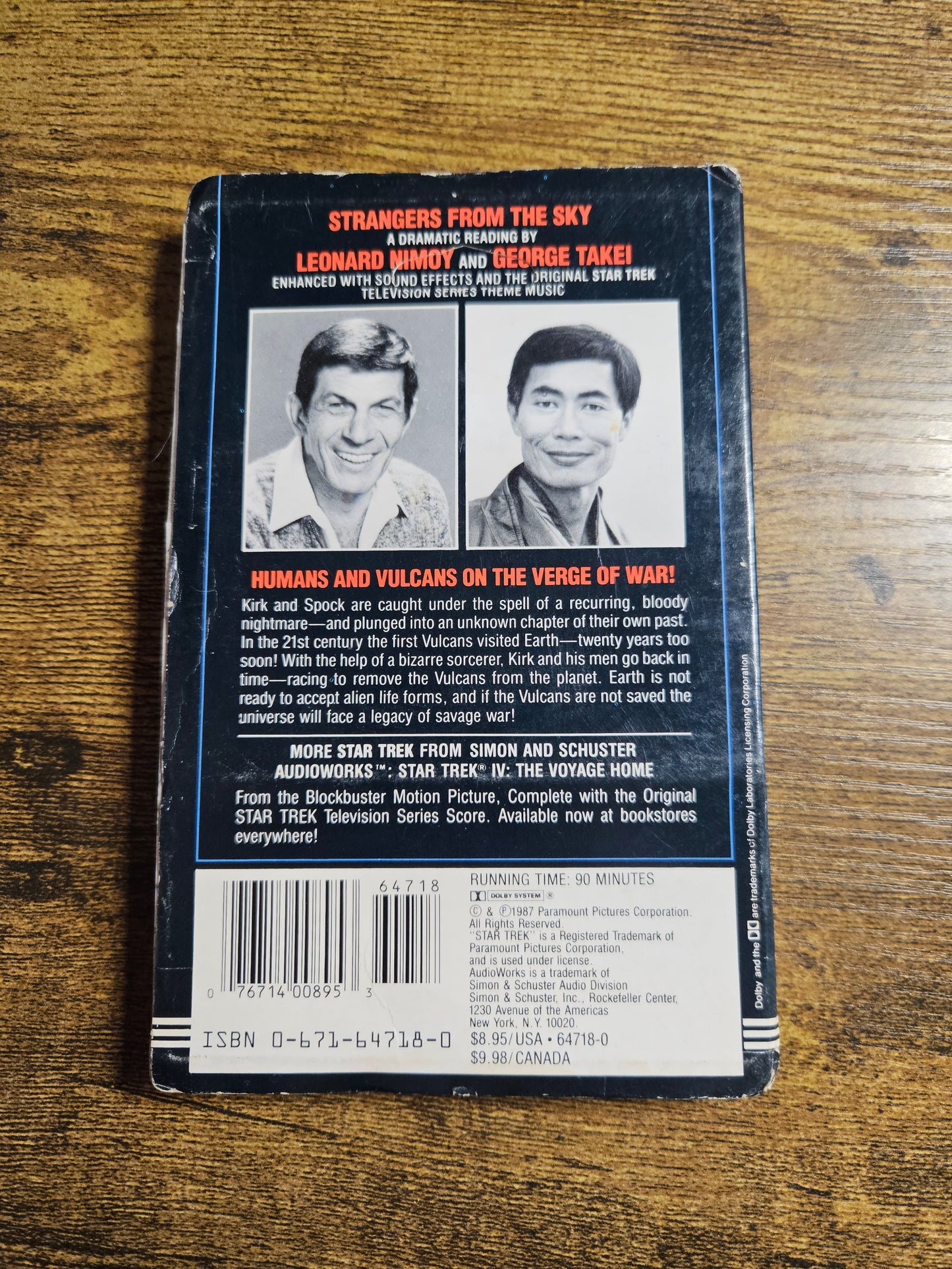 Star Trek: Strangers From The Sky: Read by Leonard Nimoy, Audio Cassette (1987)