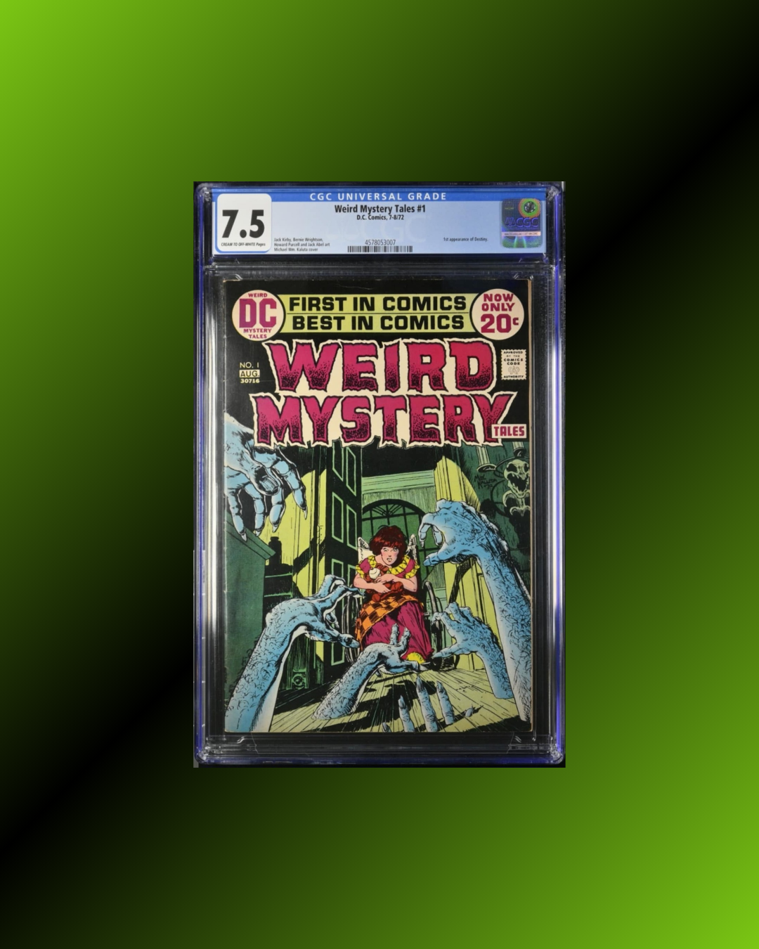Weird Mystery Tales #1: CGC 7.5, 1st App of Destiny! (1972)