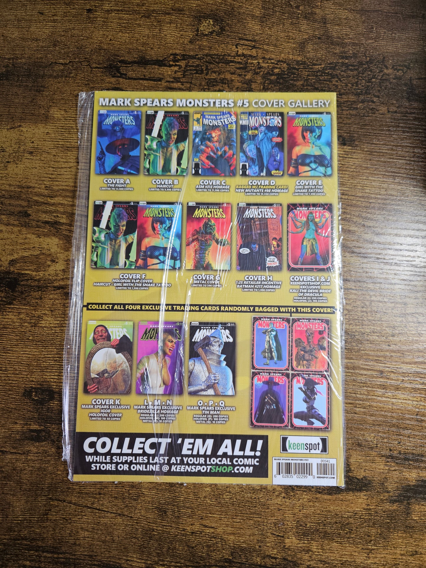 Mark Spears Monsters #5: Ltd to 15,550! Inc Samurai Trading Card!