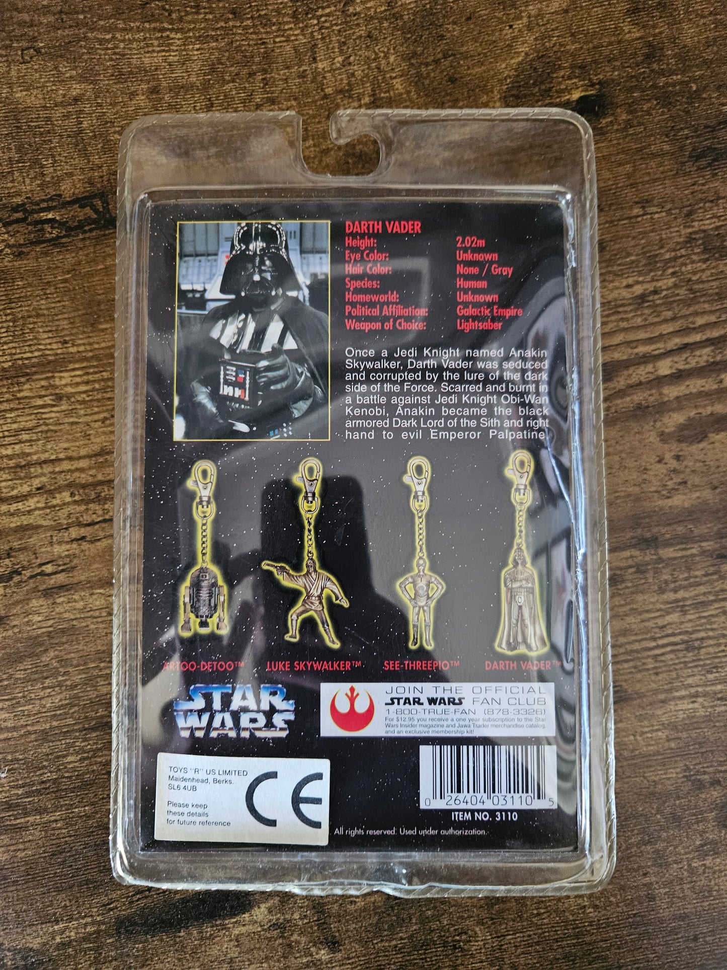 Star Wars: Die Cast Metal Key Chains: Complete Set! Darth Vader, Luke, R2D2, C-3PO