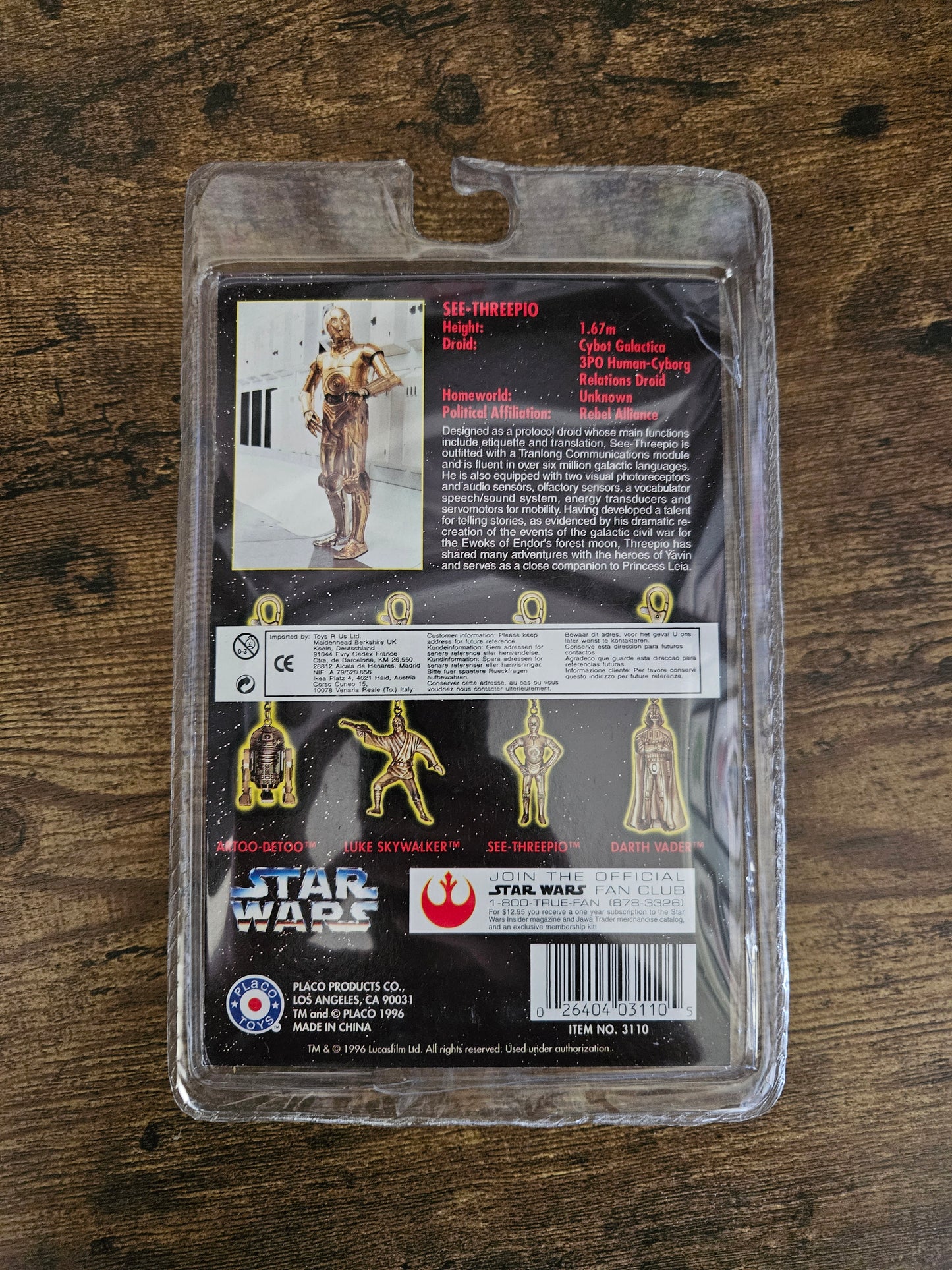 Star Wars: Die Cast Metal Key Chains: Complete Set! Darth Vader, Luke, R2D2, C-3PO