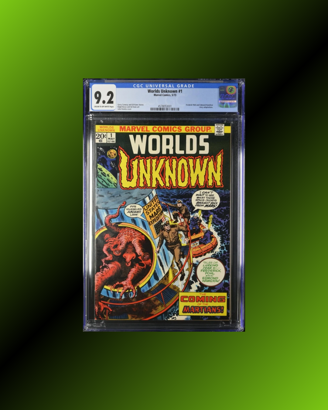 Worlds Unknown #1: CGC 9.2, John Romita Cover! (1973)