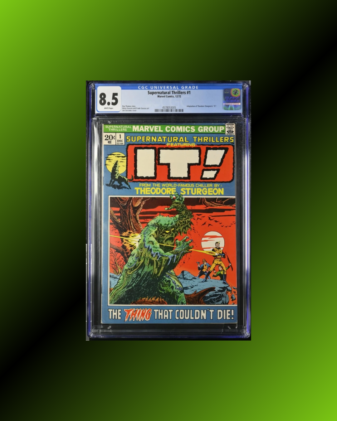 Supernatural Thrillers Ft It! #1: CGC 8.5, Jim Steranko Cover! (1972)