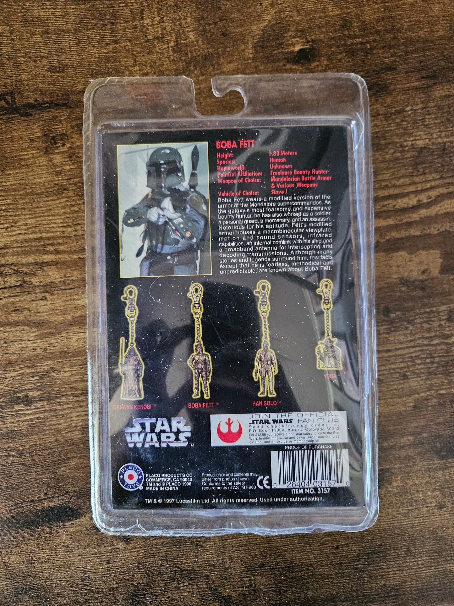 Star Wars: Die Cast Metal Key Chains: Complete Set! Han, Obi-Wan,Yoda, Boba Fett