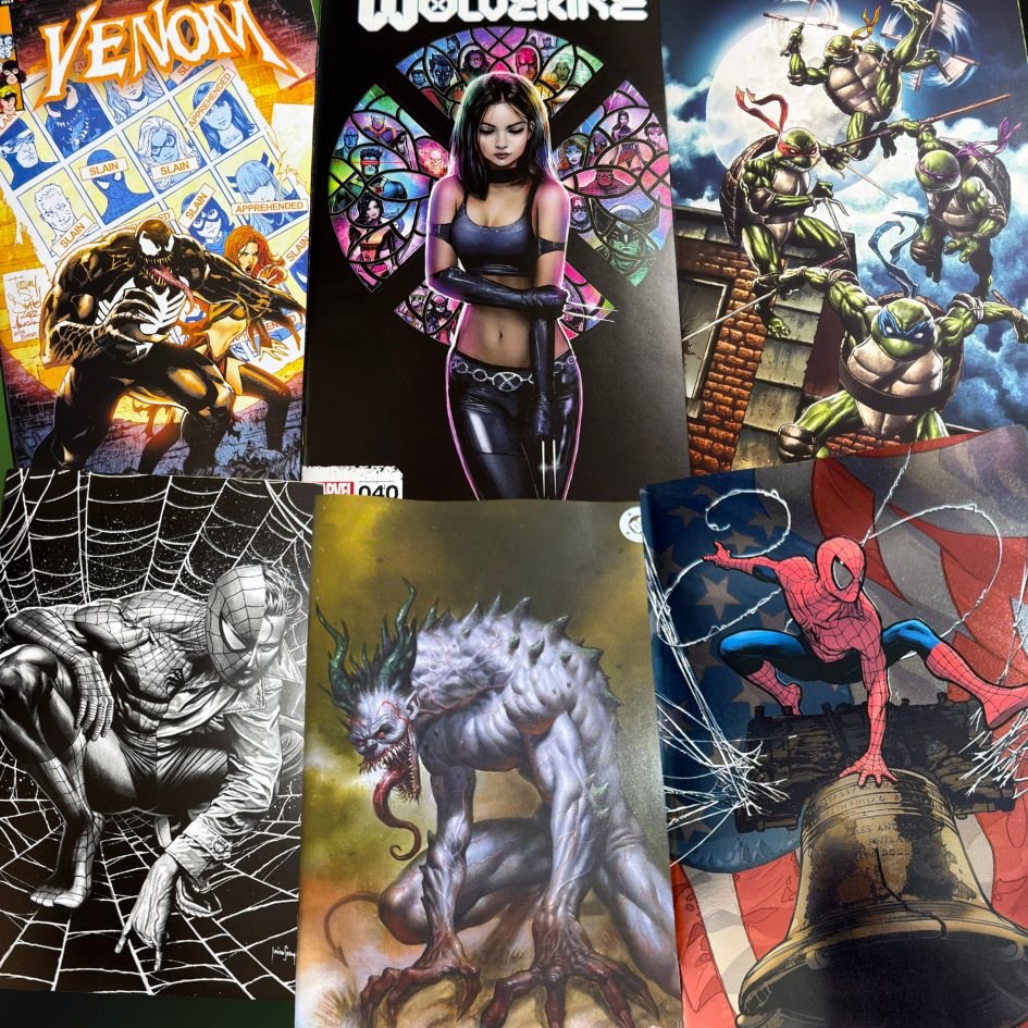 Modern exclusive comic variants collection featuring limited edition retailer exclusives