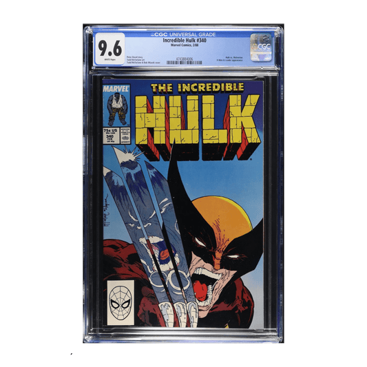 A CGC 9.6 copy of Hulk 340 featuring Iconic cover art by Todd McFarlane