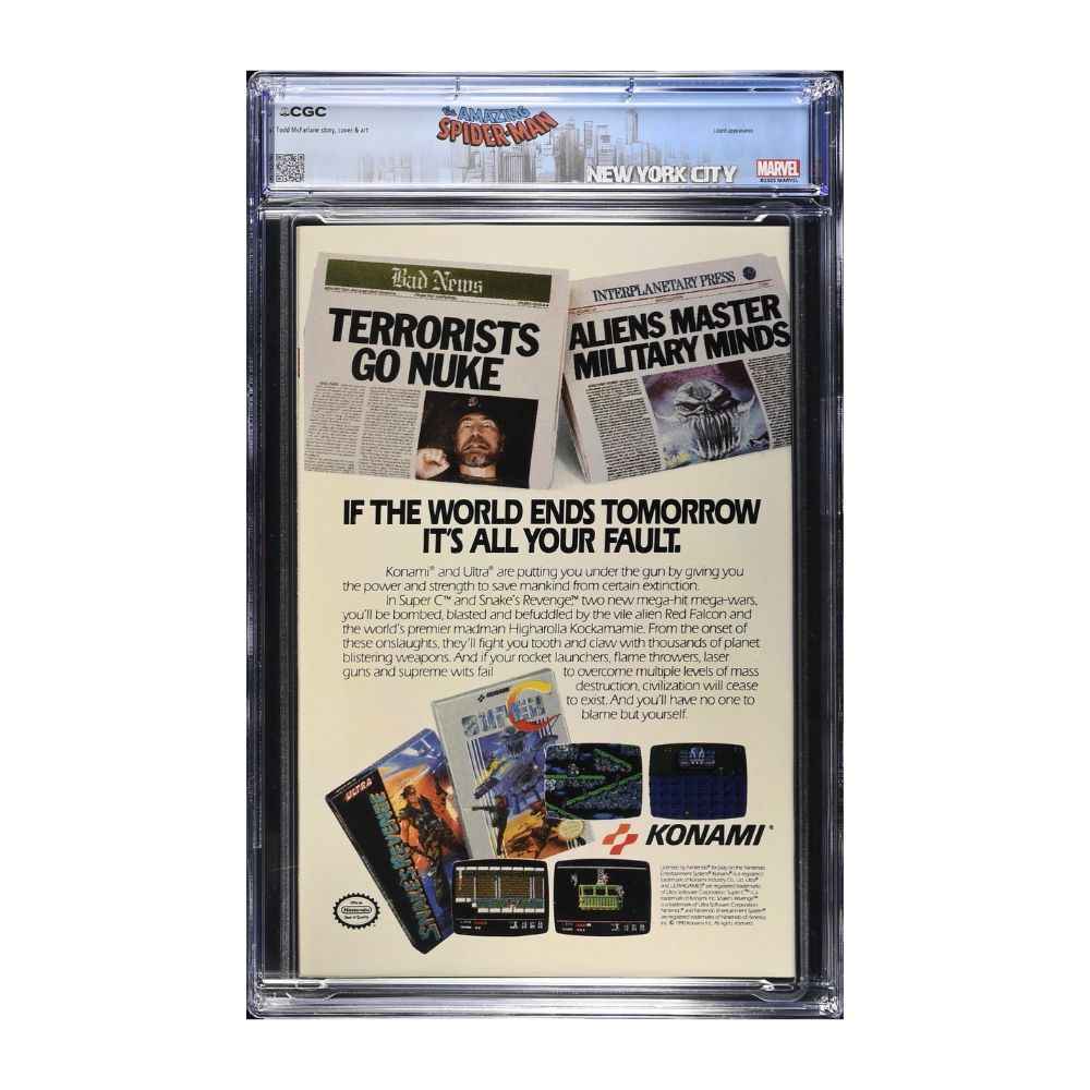 Spider-Man 1 CGC 9.8 | Todd McFarlane | Silver Edition | Custom Label
