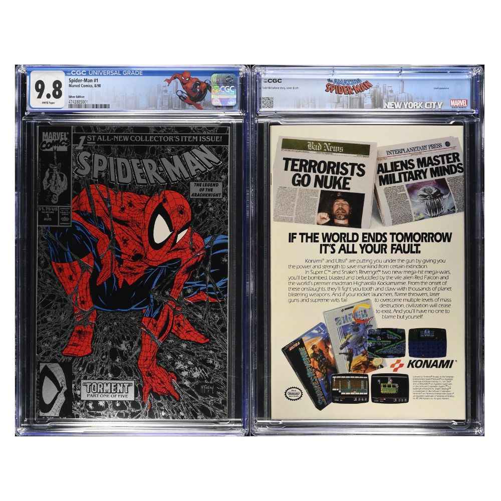 Spider-Man 1 CGC 9.8 | Todd McFarlane | Silver Edition | Custom Label