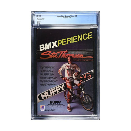 Swamp Thing 37 CGC graded slab. First appearance of John Constantine