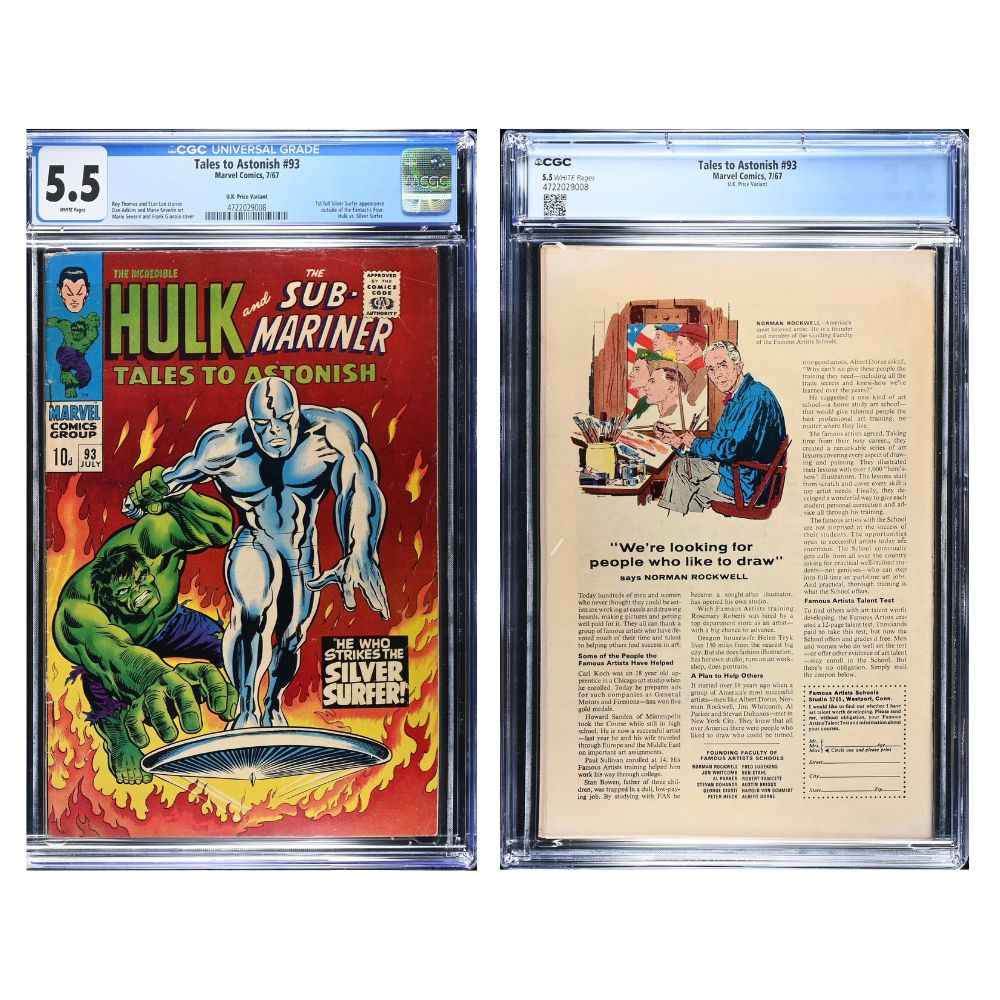 Tales to Astonish 93 | CGC 5.5 | Key Issue | WHITE Pages | 1967