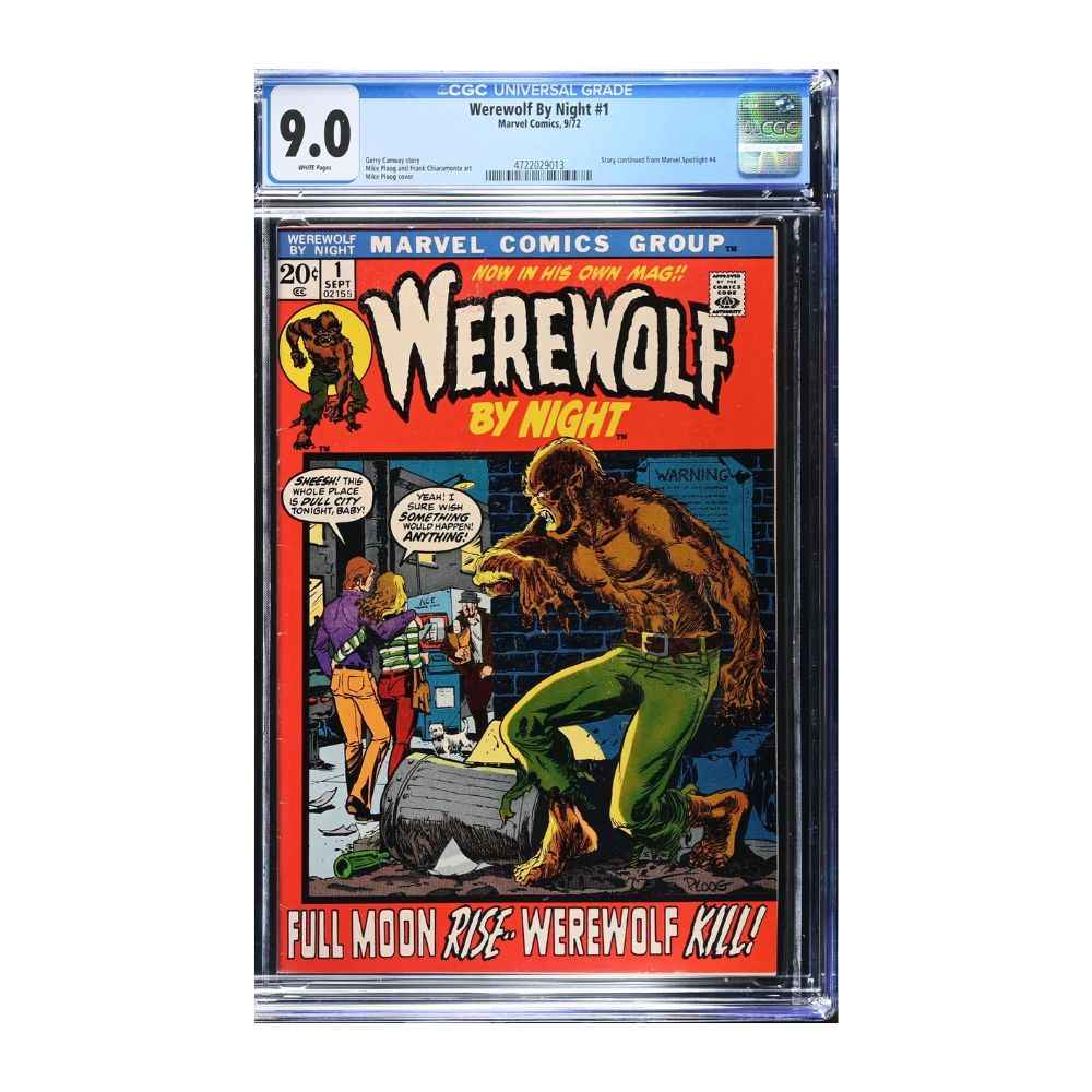 Werewolf By Night 1 | CGC 9.0 | 1st Solo Series | WHITE Pages (1972)