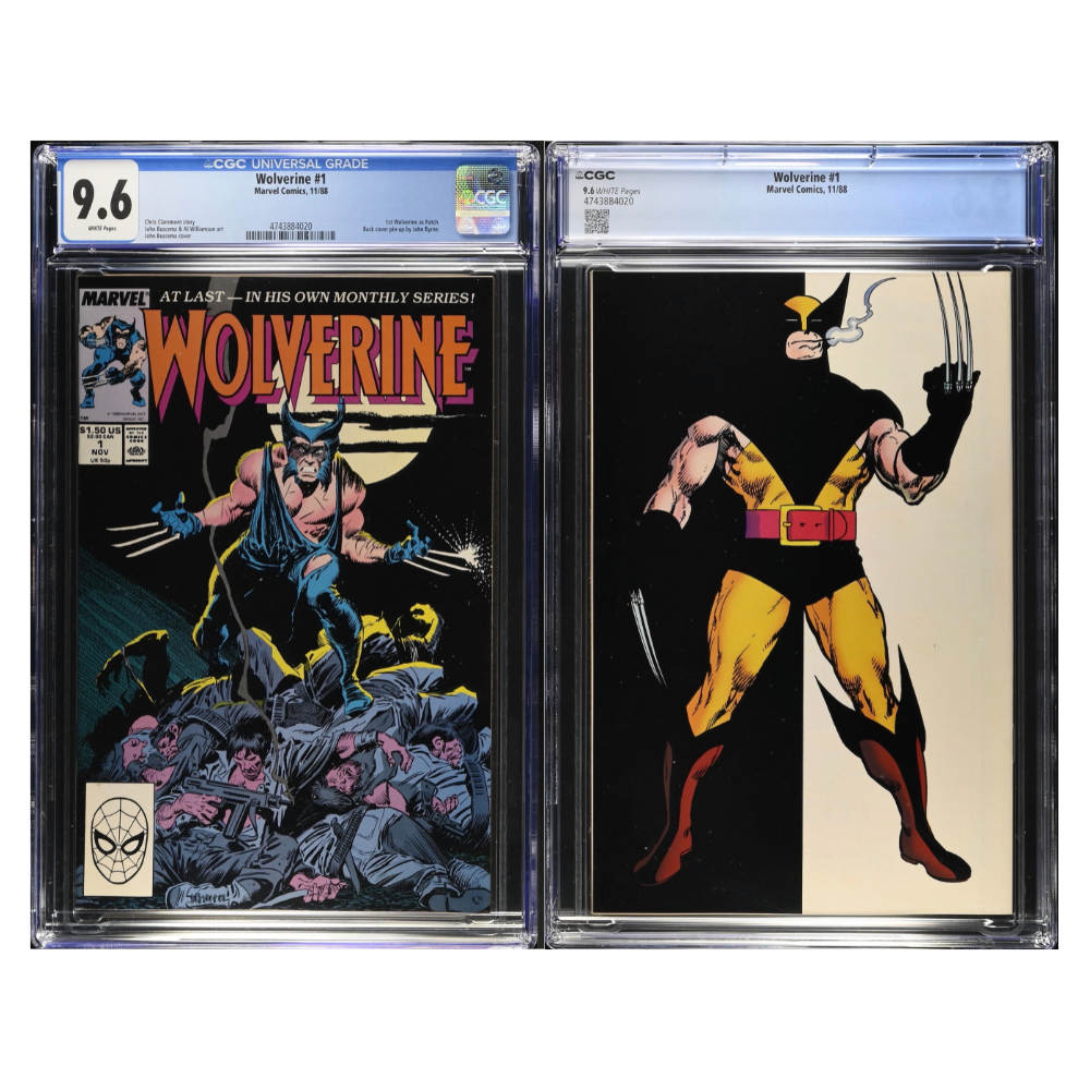 A CGC graded copy of Wolverine Issue 1 from 1988 featuring the first appearance of Wolverine as Patch