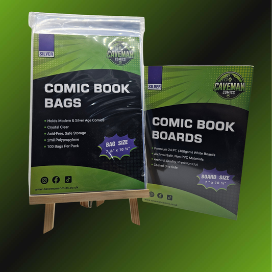 100 x Silver Age Comic Bags & Backing Boards: Archival Safe Storage Supplies
