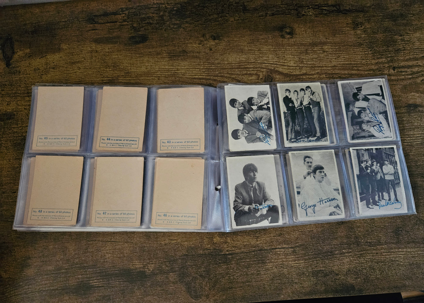 The Beatles Signed Trading Cards: Complete Set of 60! (1964)