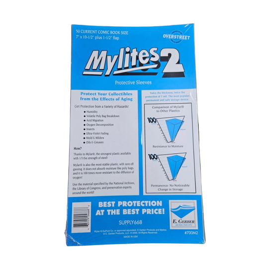 50 x Mylites2 Mylar Comic Bags, Current (Modern-Age) Full Pack