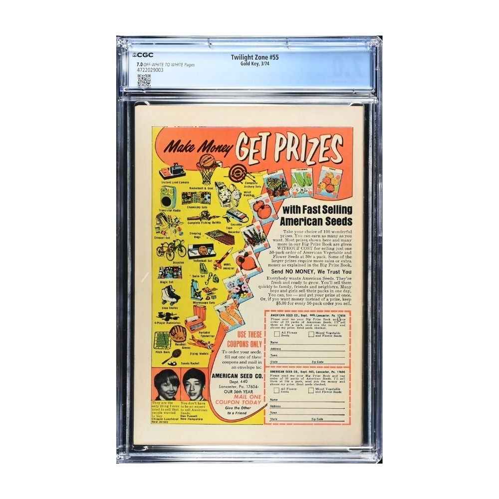 Twilight Zone 55 CGC 7.0 | RARE Mark Jewelers Insert | Painted Cover | 1974