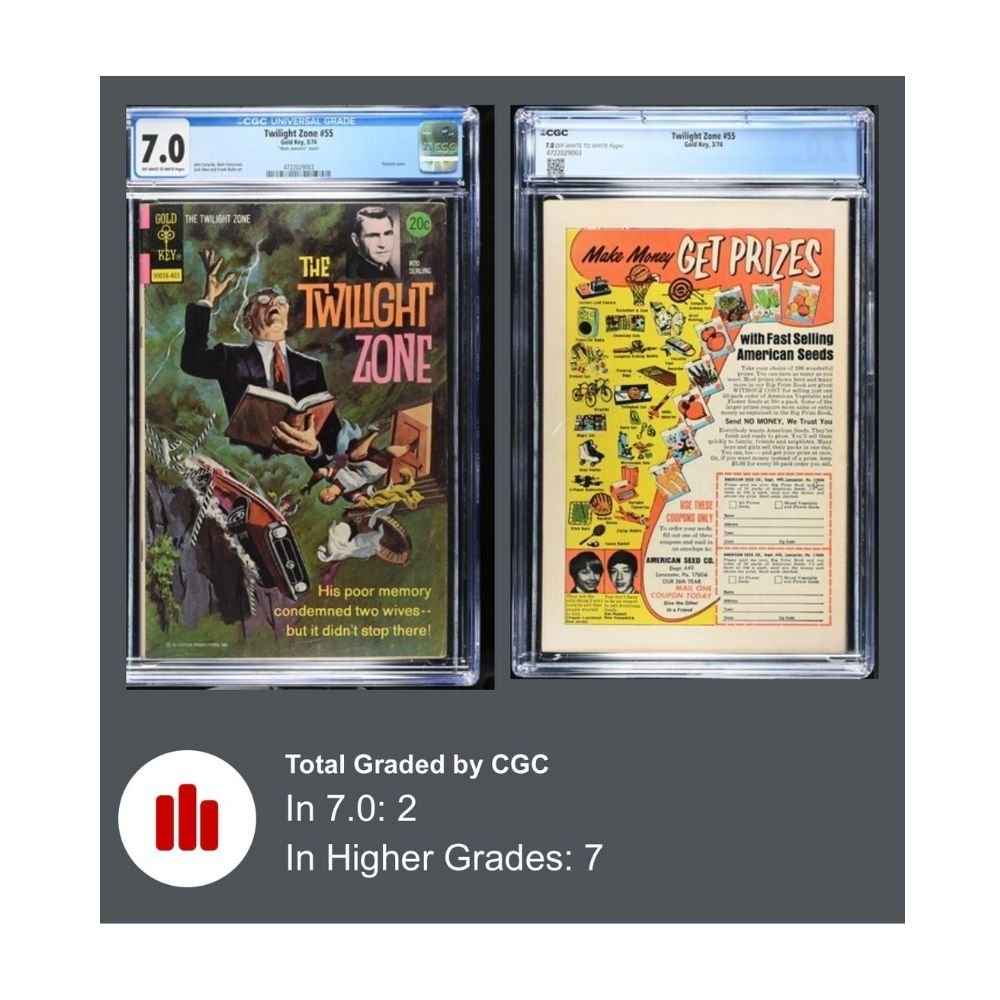 Twilight Zone 55 CGC 7.0 | RARE Mark Jewelers Insert | Painted Cover | 1974