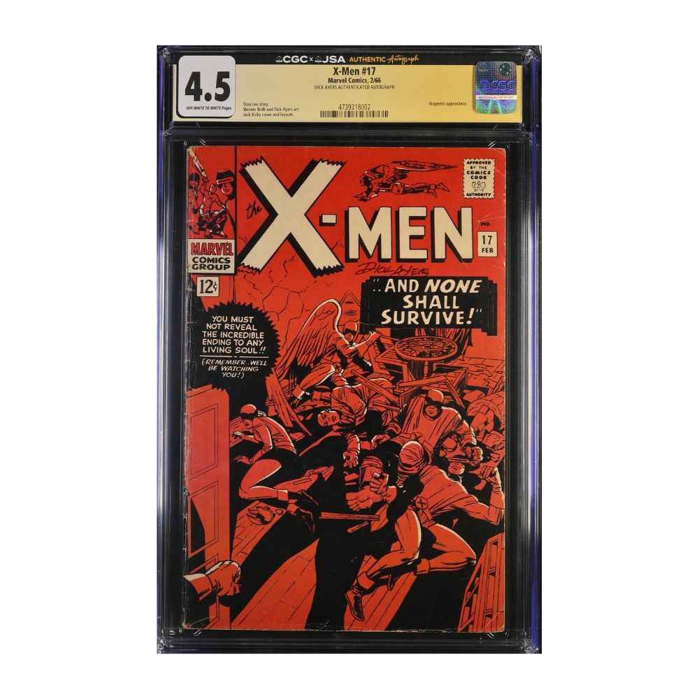 X-Men 17 CGC 4.5 | Signed Dick Ayers | JSA Authenticated | 1966